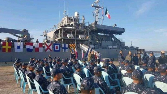 Despiden a buque mexicano que ayudó a en la extinción del incendio en Matanzas